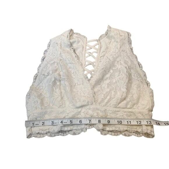 Altar'd State Lace Bralette White Feminine Cottagecore Fairy Size Small - Picture 3 of 4